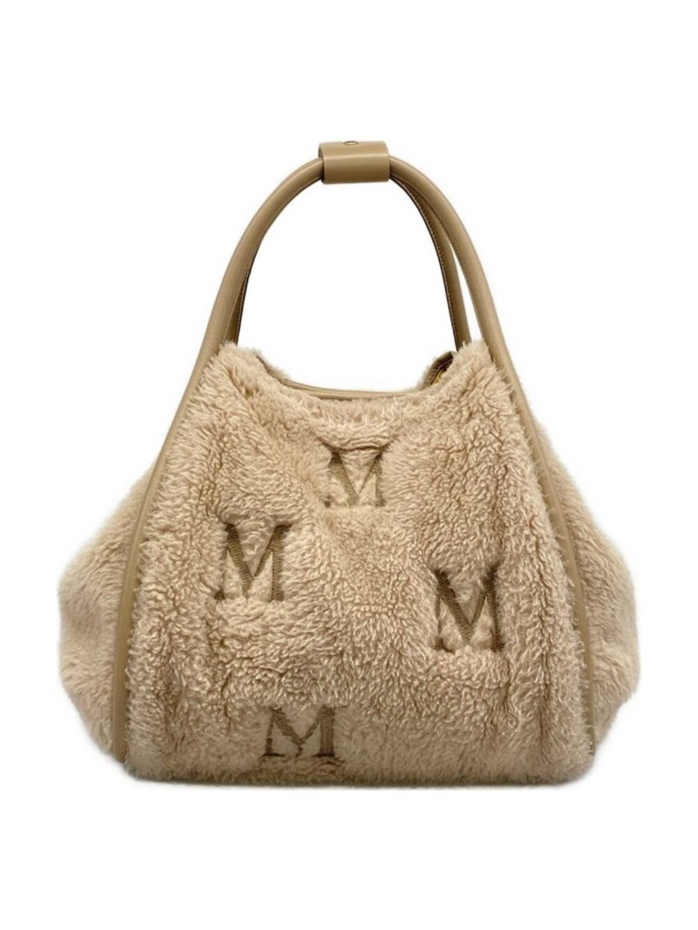 Max Mara Handbag Beige Leather